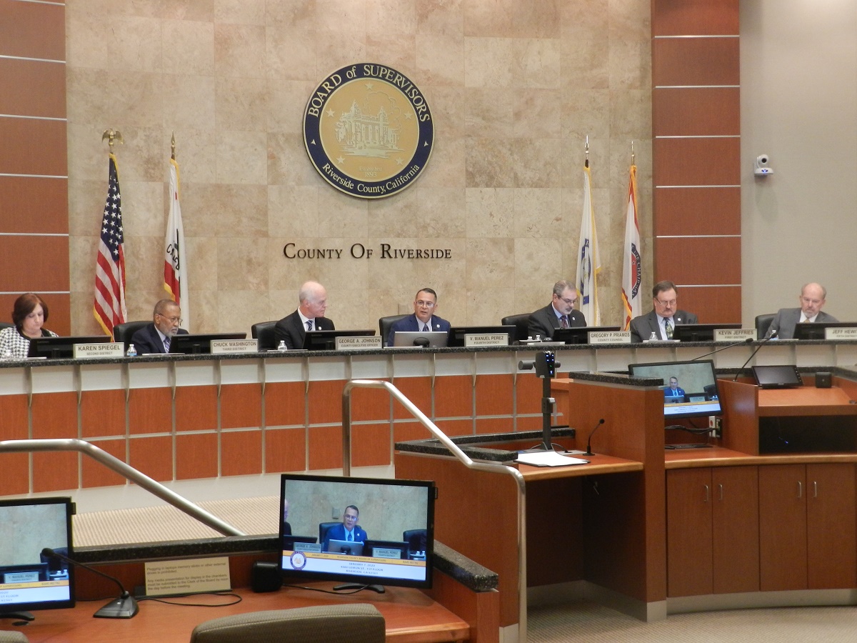 Supervisor Perez To Lead Riverside County As Board Chair Greater   Riverside County Board Of Supervisors 1.7.20 